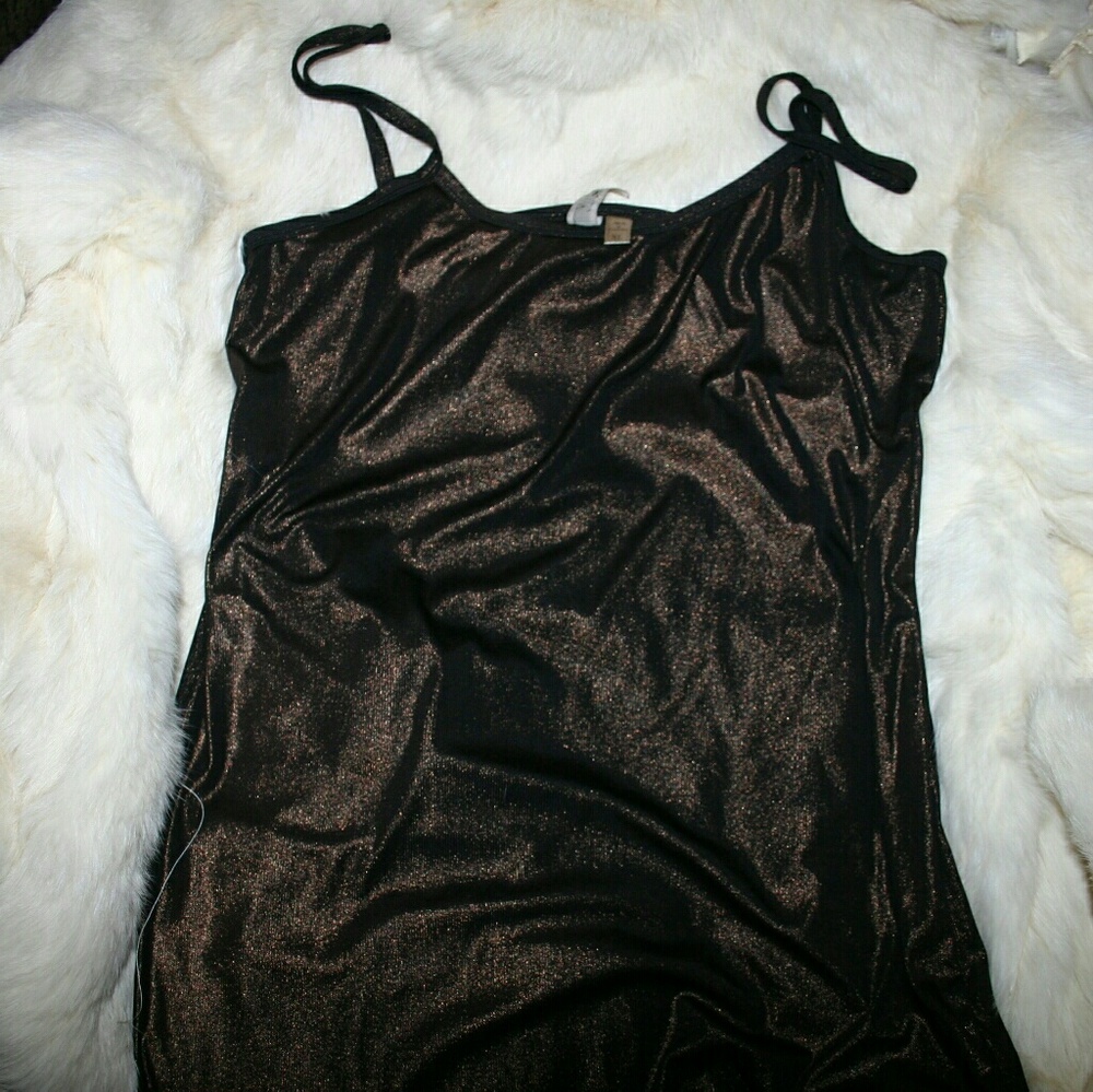 (SOLD) Shimmery bronze/brown tank top