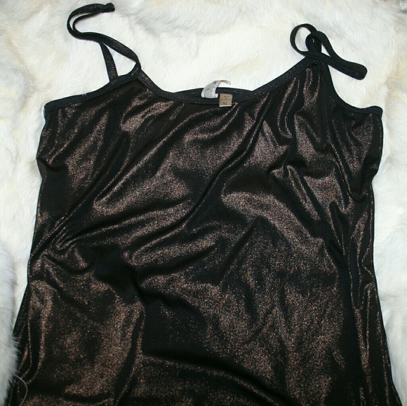 (SOLD) Shimmery bronze/brown tank top - Picture 2 of 5