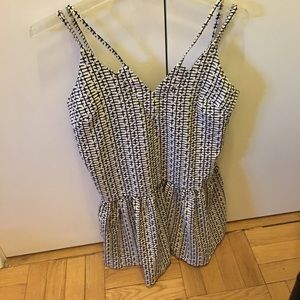 NWT black and white mini dress size m