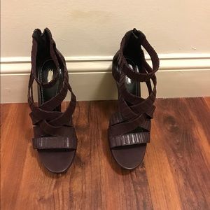 Strappy Sandals in Eggplant...
