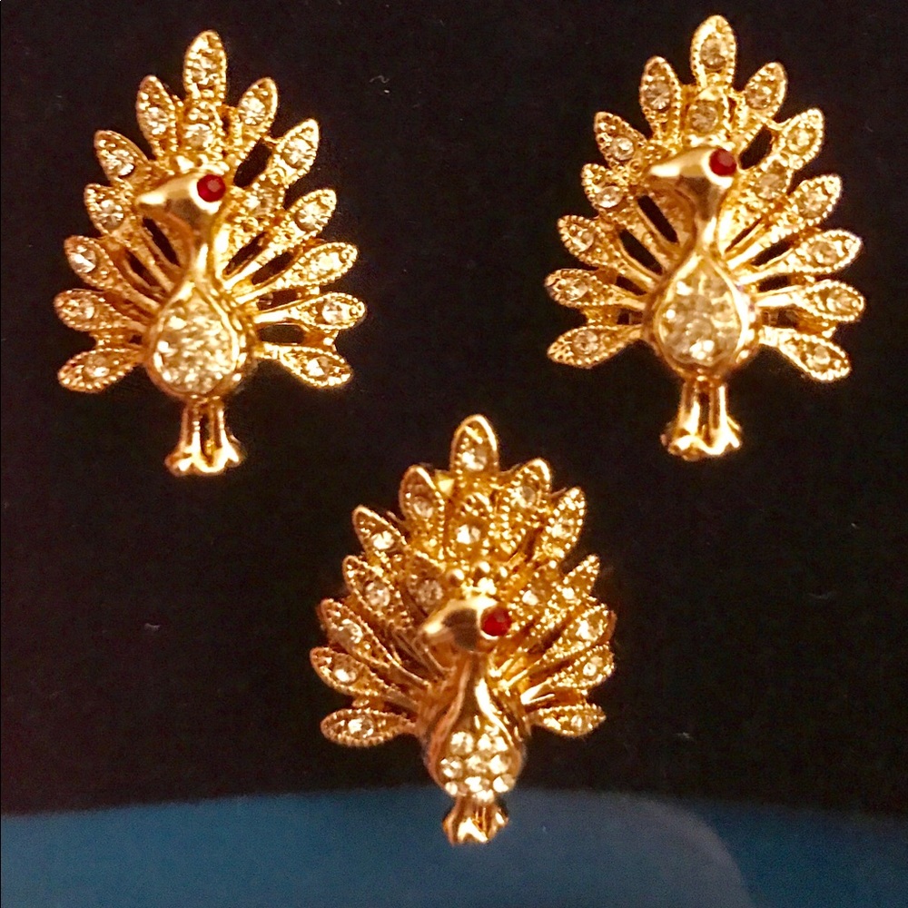 earrings and ring