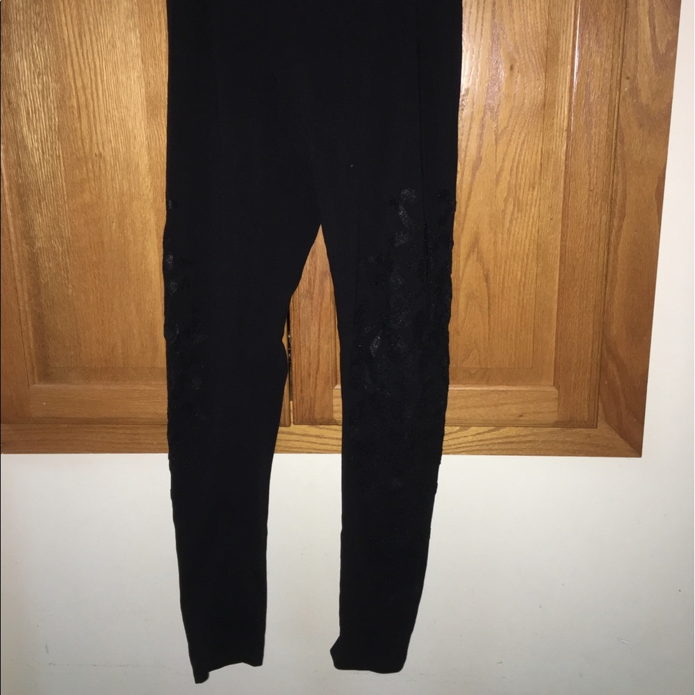 Express size medium sequin detail leggings