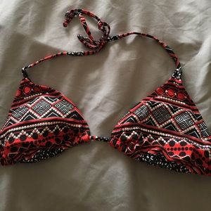 Tribal print with studs bikini top size m