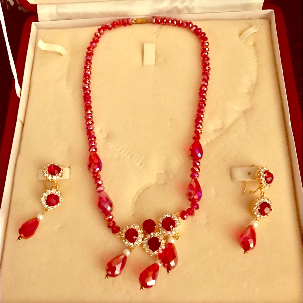 red Jewelry set