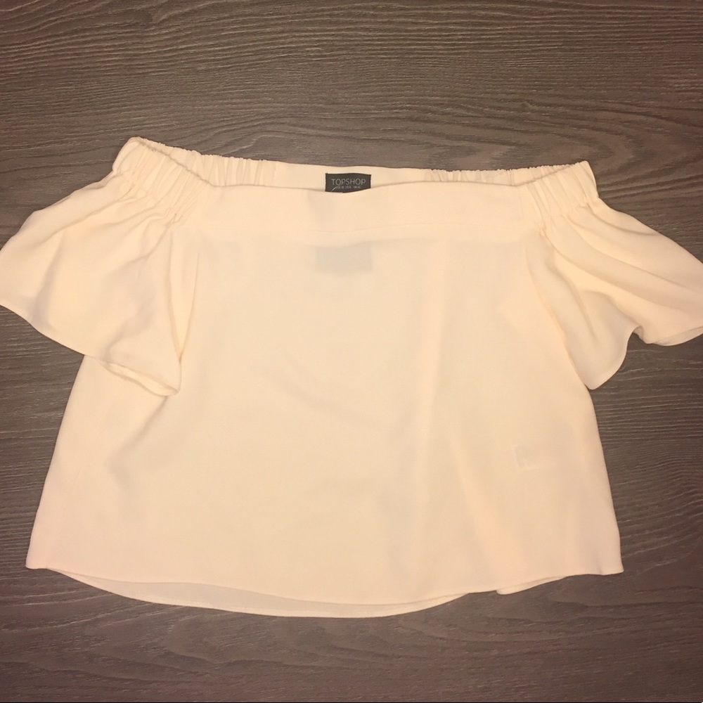 Price Drop 🔥 Pale Peach Off Shoulder Topshop Top