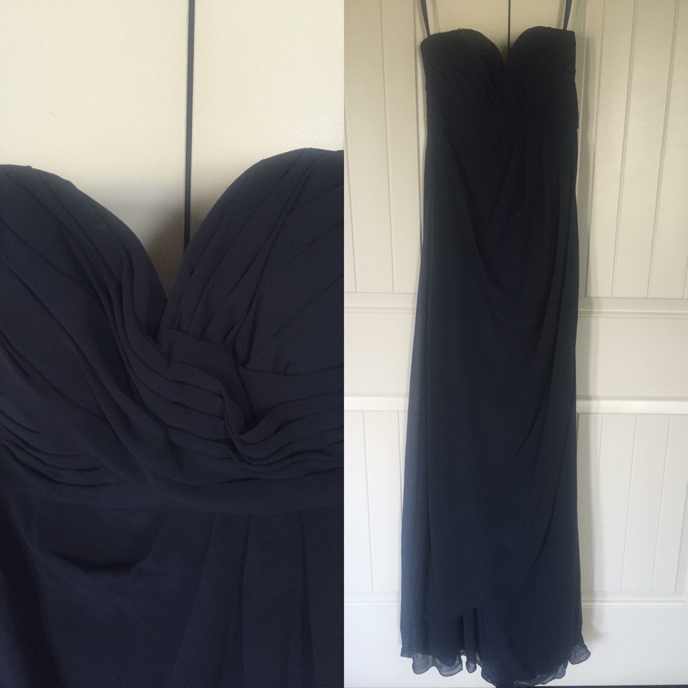Navy - David's Bridal Chiffon dress