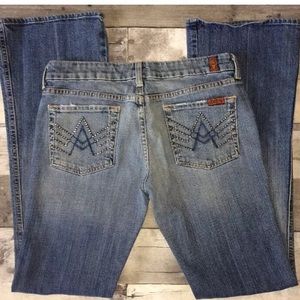 7 FOR ALL MANKIND LOW WAIST EMBELLISHED "A" POCKET
