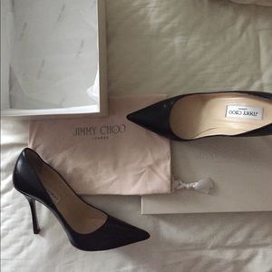 Jimmy Choo Black Leather Pumps