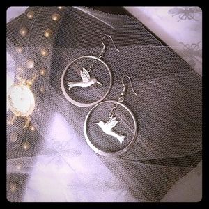 Hummingbird dangle earrings