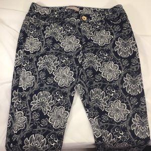 Banana Republic floral skinny ankle jean