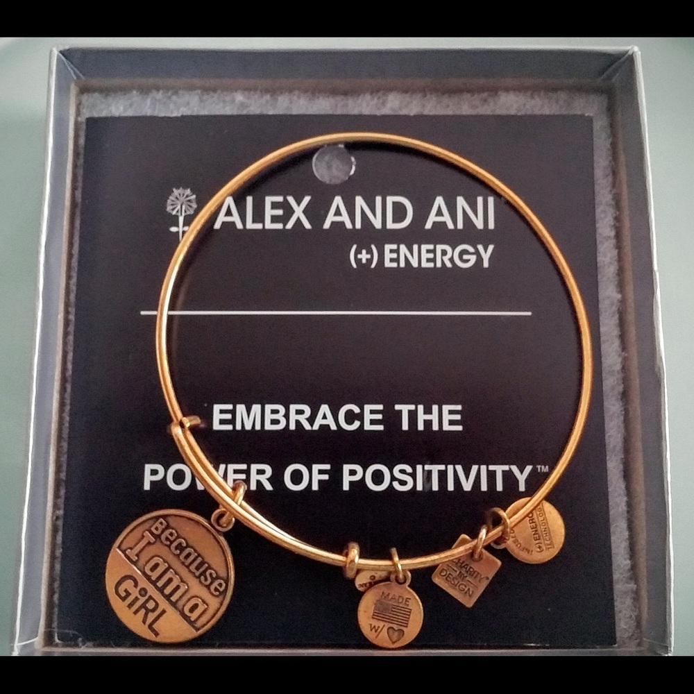 Authentic Alex & Ani Charm Bracelet and Box
