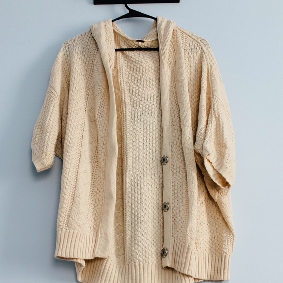 Free People Cream Oversized Cardigan - Picture 3 of 4