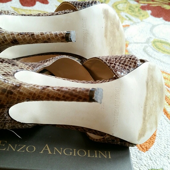 Enzo Angiolini Python Embossed Heel - Picture 4 of 4