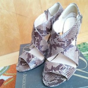 Enzo Angiolini Python Embossed Heel