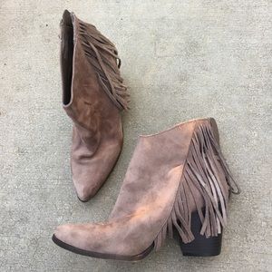 fringe booties