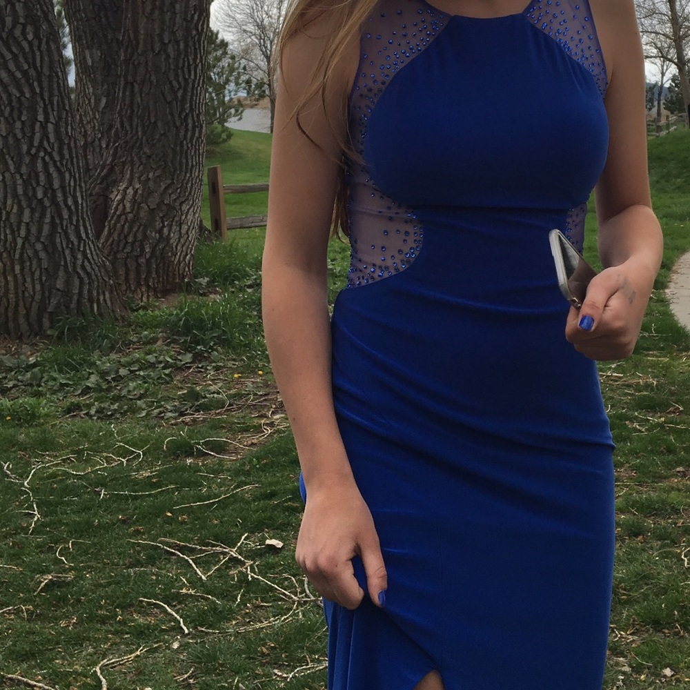 Blue prom dress