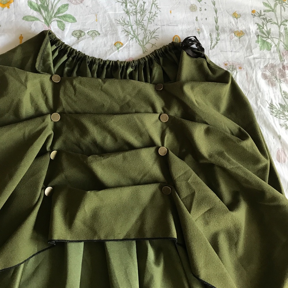 Damsel In This Dress Mossy Green Cadence Skirt