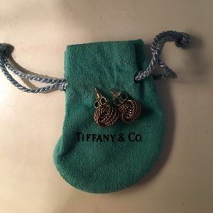 Tifffany silver knot earrings