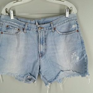 Lucky Fender Cutoff Jean Shorts