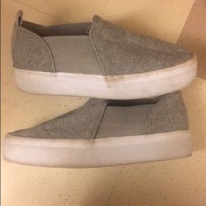 H&M platform grey slip on sneakers