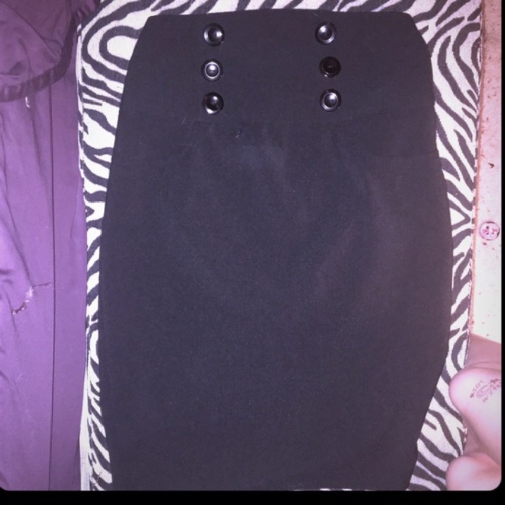 Black buttonhigh waisted  pin up skirt