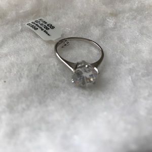 Sterling Silver 3 Carat Round CZ Solitaire Ring