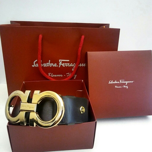 Authentic Salvatore Ferragamo Calfskin Belt Brown - Picture 1 of 4