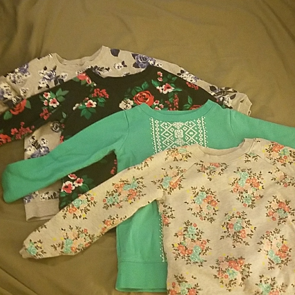 3 Girls tunic style sweatshirt, 1 regular