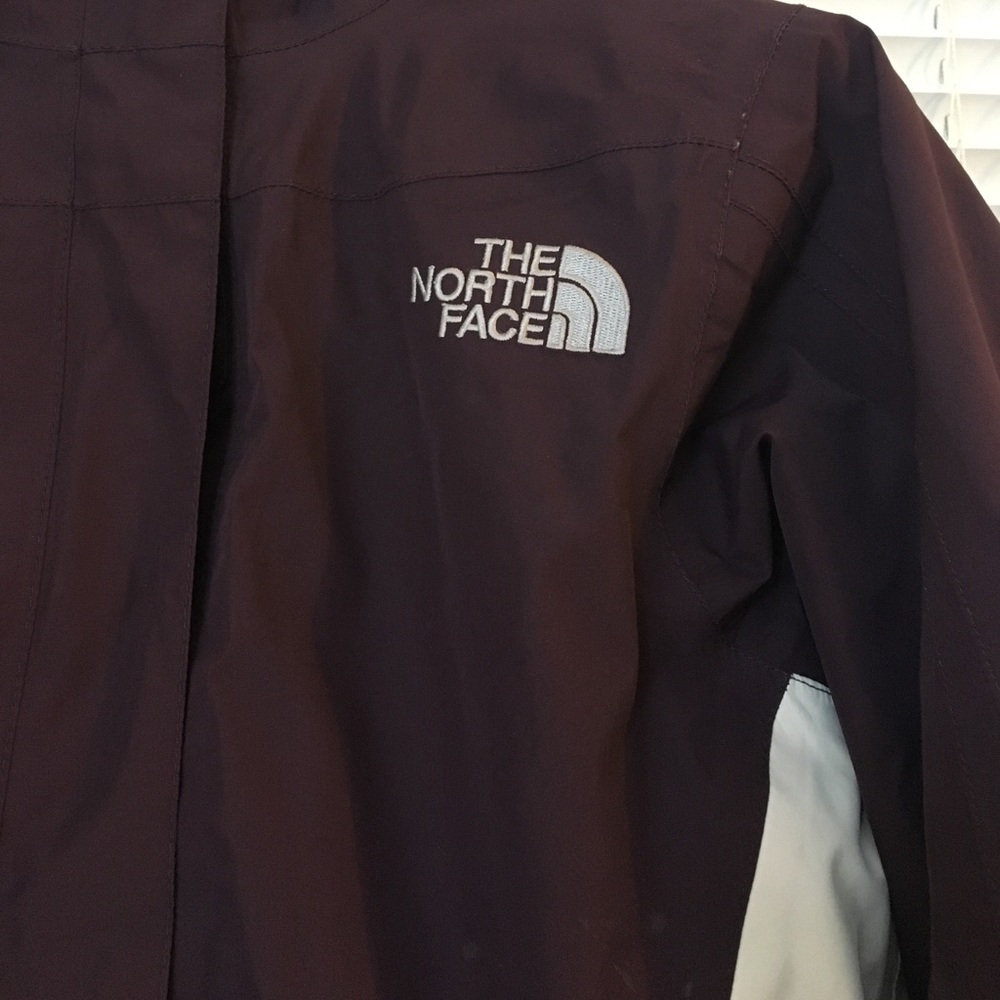 The North Face maroon/cream jacket
