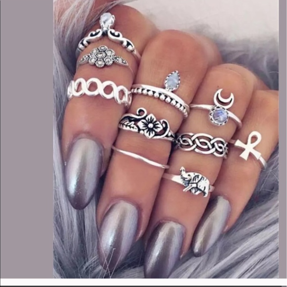 10 pieces Rings sets 6.5 size