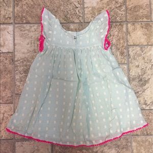 Oshkosh mint green and pink dress toddler girl