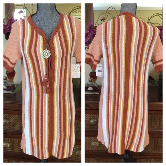 Free People Lollipop Knit Shift Mini Dress.  NWT. - Picture 4 of 4