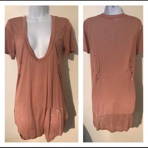 Distressed oversize Tees
