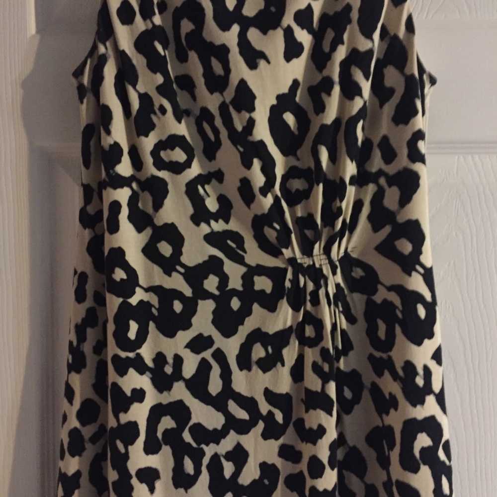 Womens Loft Cheetah print black brown dress Medium - Picture 2 of 2