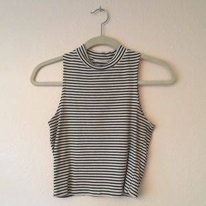 High Neck 90s Crop Top