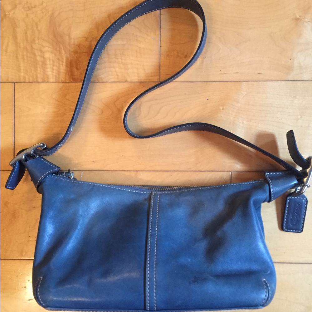 Coach blue hobo bag