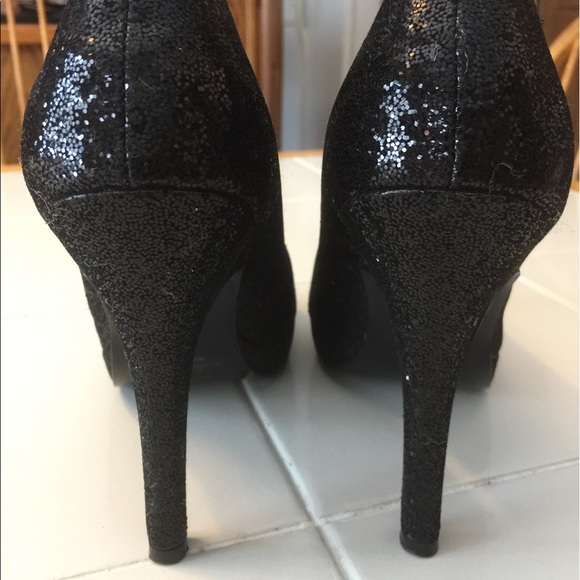 TouchUps Candice Black Shimmering Pumps Size 9 - Picture 3 of 6
