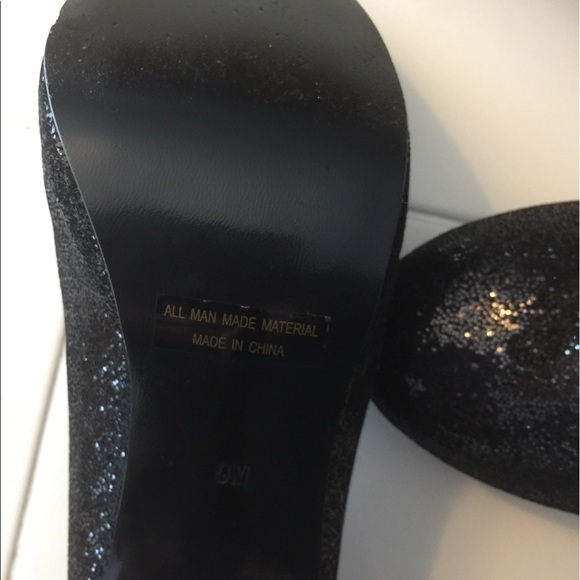 TouchUps Candice Black Shimmering Pumps Size 9 - Picture 5 of 6