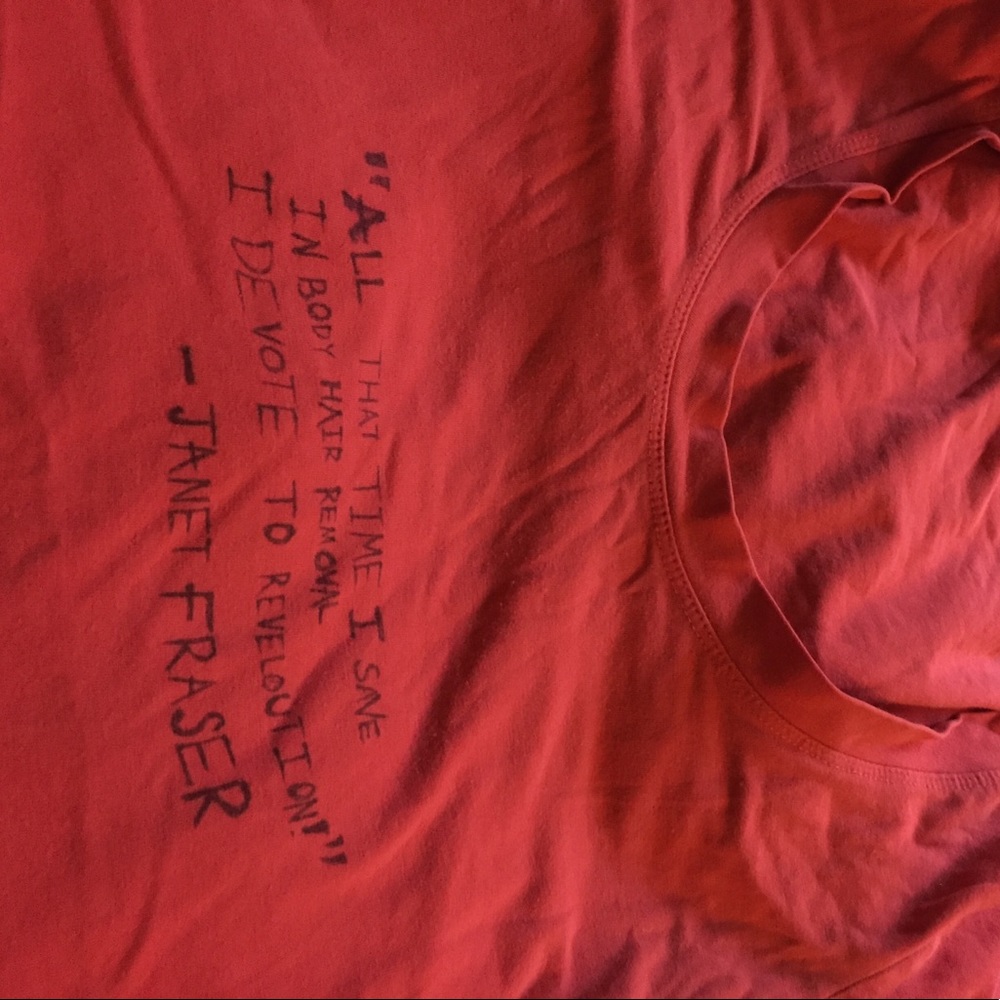 Janet Fraser sharpie feminist tee