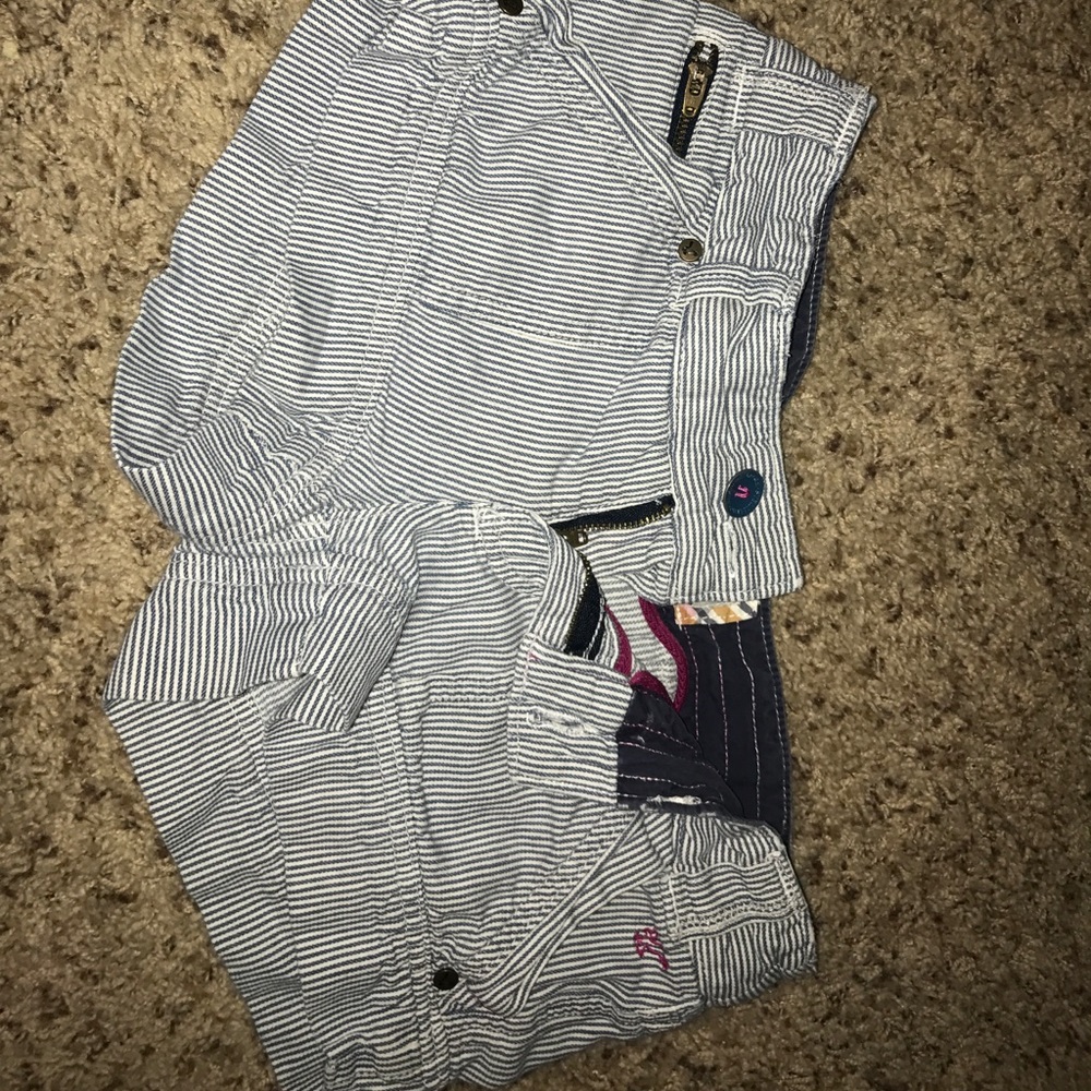 Striped American eagle shorts
