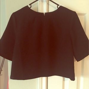Black dressy crop top