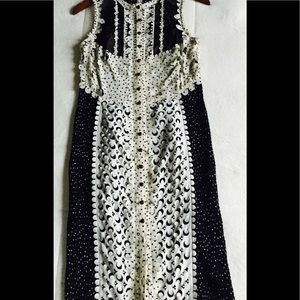 GORGEOUS Anthropologie Byron Lars laser-cut sheath