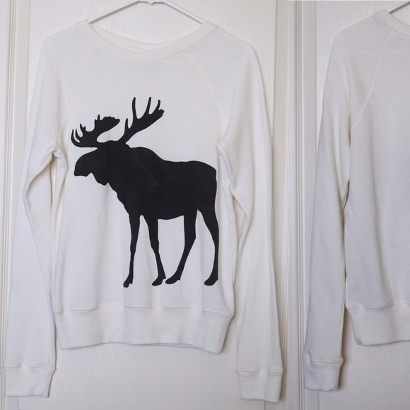 Abercrombie&Fitch logo graphic crew sweatshirt S - Picture 3 of 6