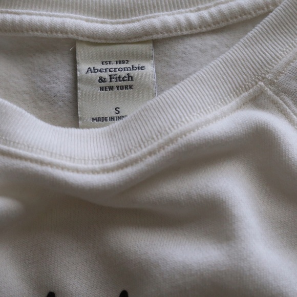 Abercrombie&Fitch logo graphic crew sweatshirt S - Picture 5 of 6