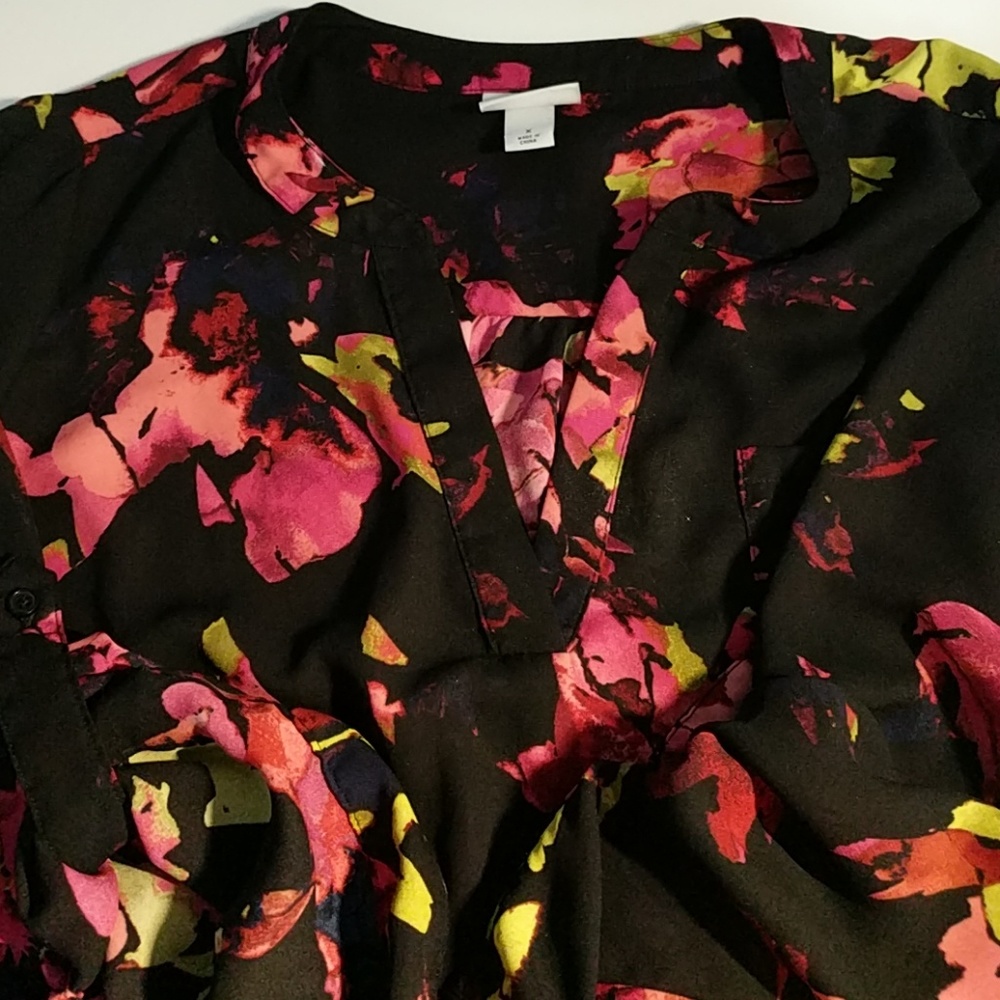 CLEARANCE!!! Long Sleeve Floral Tunic