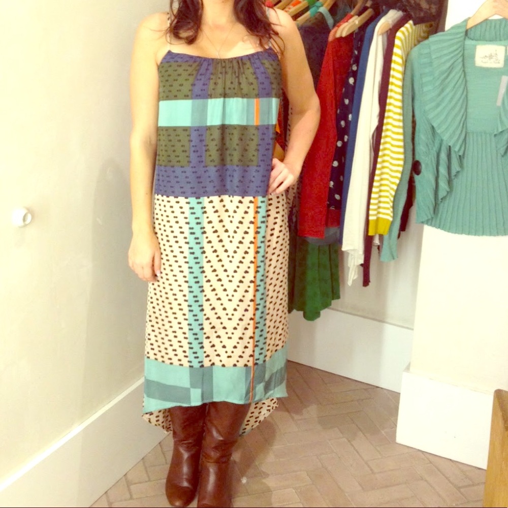 Dashed, zoomed-in plaid silky  Anthropologie