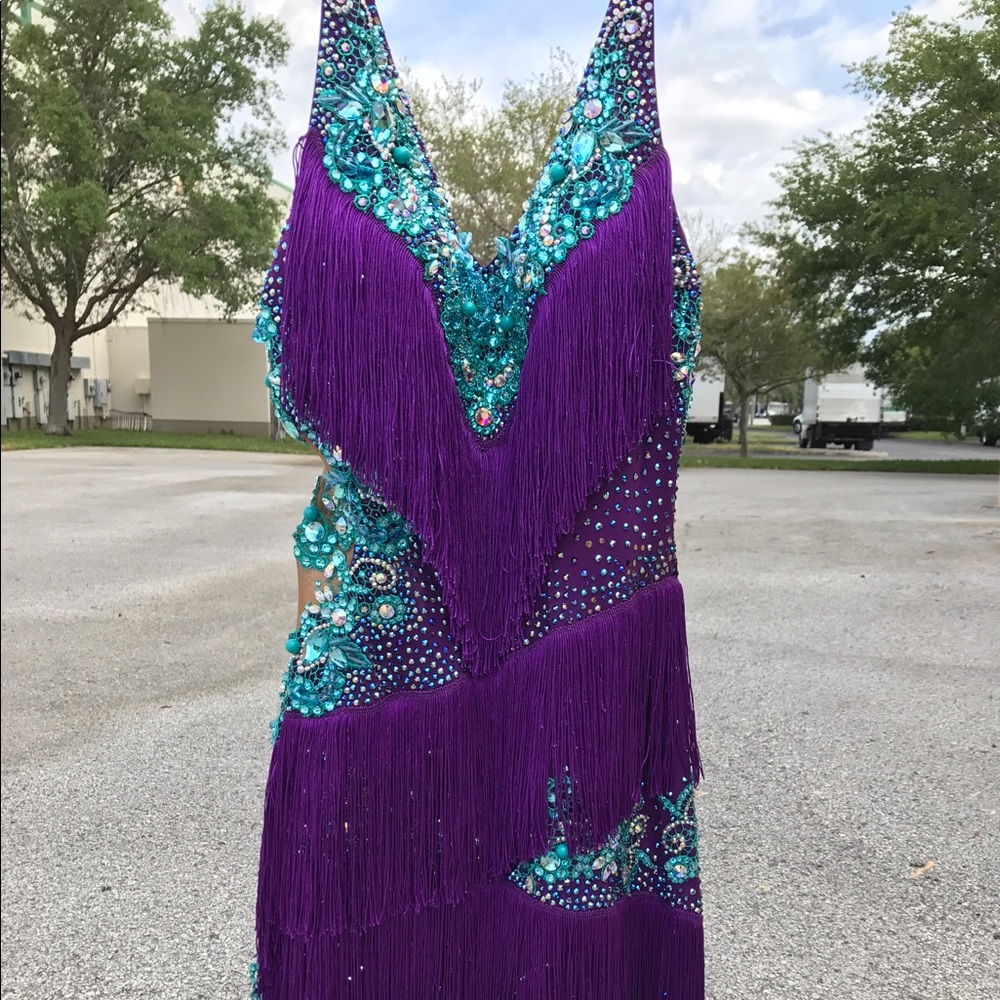 Ballroom/rhythm Dress custom made by Tatiana