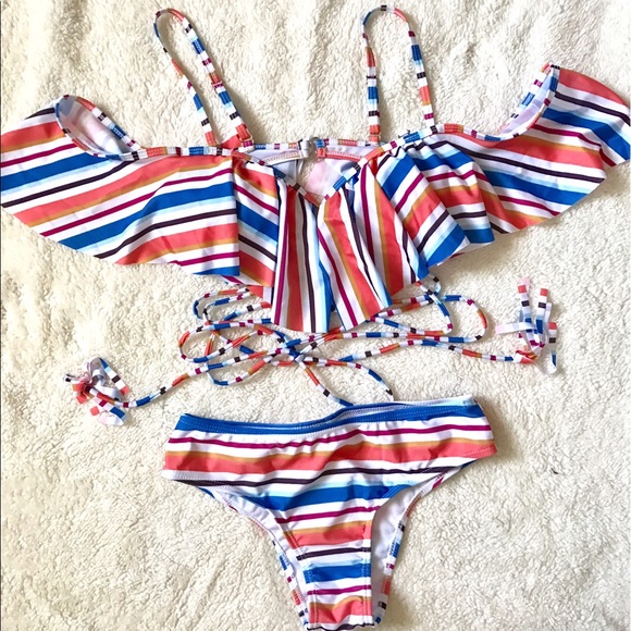 Serape off the shoulder bikini - Picture 3 of 6