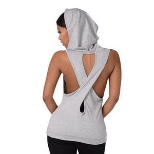 Mossimo hooded open back workout tank