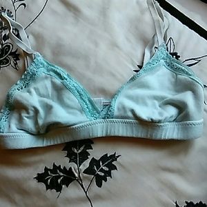 Baby blue cotton bralette